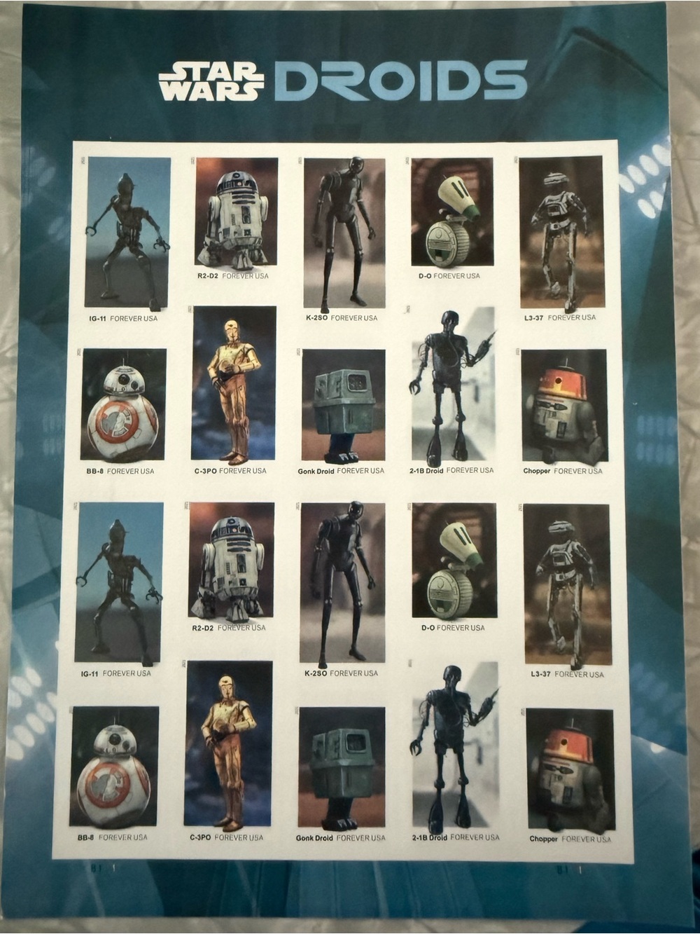 Star Wars Droids Forever Stamps